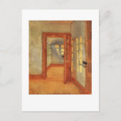 Open deur, zonnige impressionist interieur Anna An Briefkaart (Voorkant)