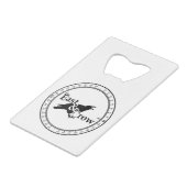 Open E&C Wallet Fles Kredietkaart Flessenopener (Voorkant Gekanteld)