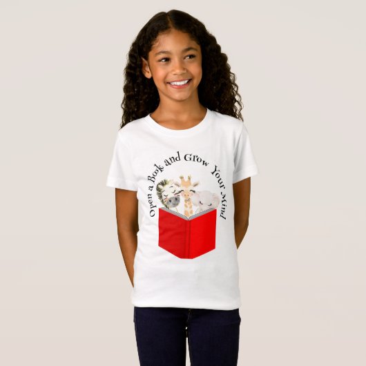 Open een boek T-shirt (Voorkant volledig)