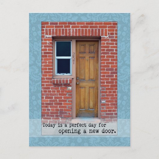 Open een nieuwe deurfoto Briefkaart (Voorkant)