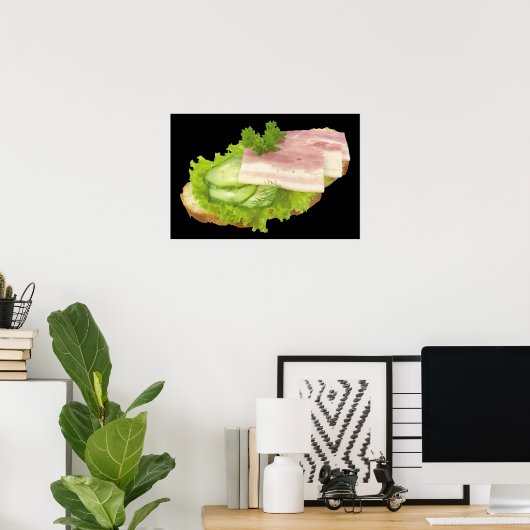 Open Faced Sandwich Poster (Thuiskantoor)