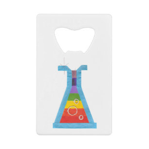 Open flacon met vulkaanflaconcreditcard kredietkaart flessenopener