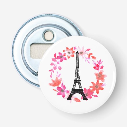 Open flesje button flesopener (Voorkant)