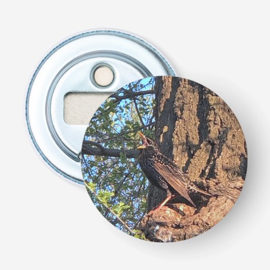 Open flesje button flesopener (Voorkant)