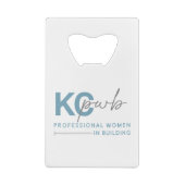 Open flesje kredietkaart flessenopener (Achterkant)