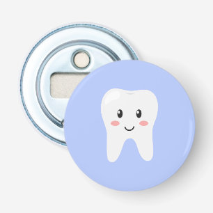 Open flesje met tand button flesopener