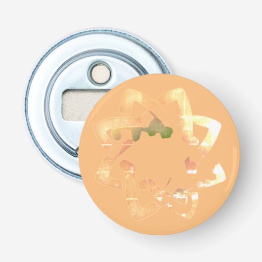 Open flesje op de fles button flesopener (Voorkant)