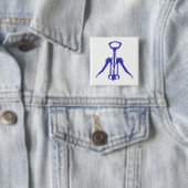 Open flesje vierkante button 5,1 cm (In situ)