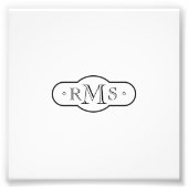 Open Font Monogrammed Corporate Foto Afdruk (Voorkant)