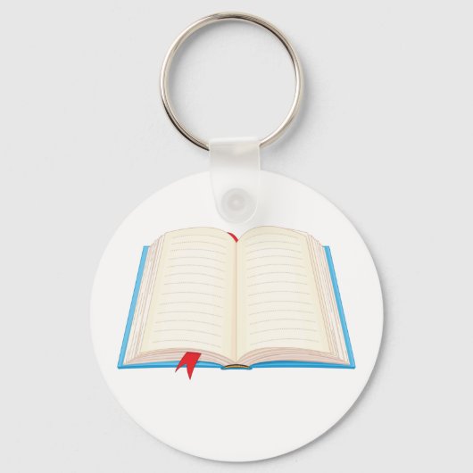 Open Geboekt Rode Boekwijzer Sleutelhanger (Voorkant)