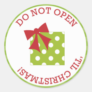 Open geen Kerst stickers
