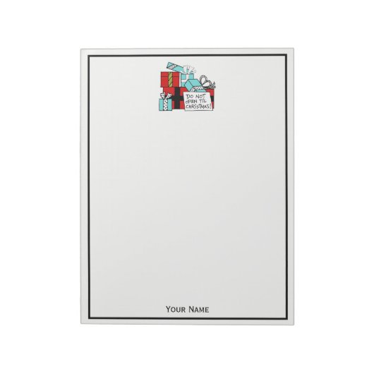 Open geen kerstcadeautjes notitieblok (Gedraaid)