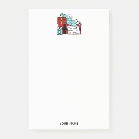 Open geen kerstcadeautjes post-it® notes (Voorkant)
