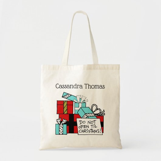 Open geen kerstcadeautjes tote bag (Voorkant)