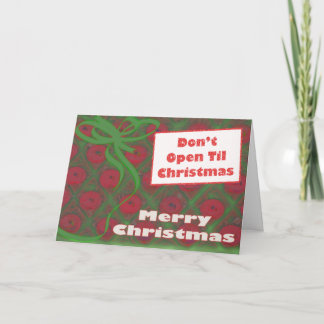 Open geen Kerstmis Til Feestdagen Kaart