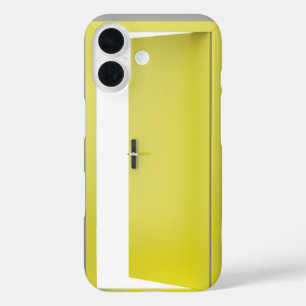 Open gele deur met slim slot iPhone 16 hoesje