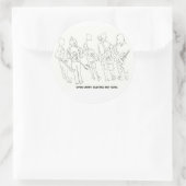 open gitaren zonder pistolen ronde sticker (Tas)