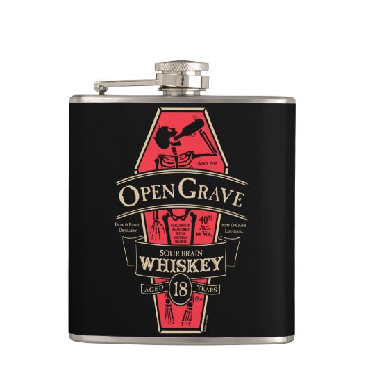 Open Grave Whiskey-kolf Heupfles (Voorkant)