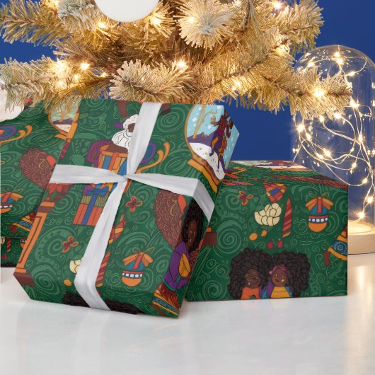 Open haard cadeaupapier (Feestdagen)