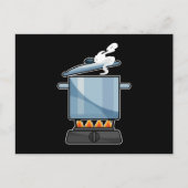 Open haard met steelpan & deksel briefkaart (Voorkant)