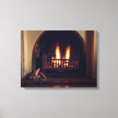 Open haard thuis canvas afdruk (Voorkant)