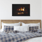 Open haard thuis canvas afdruk (Insitu (Slaapkamer))