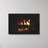 Open haard thuis canvas afdruk (Voorkant)