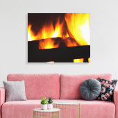 Open haard thuis canvas afdruk (Insitu (Woonkamer))