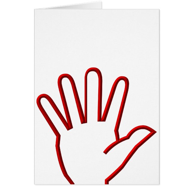 Open hand/hoge vijf/golf (Voorkant)