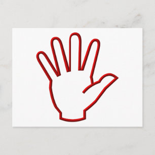 Open hand/hoge vijf/golf briefkaart