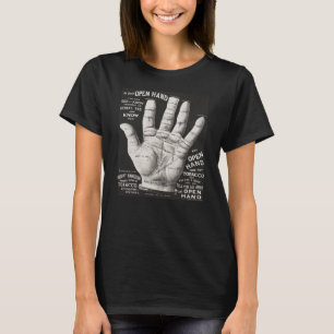  Open Hand Palmistry-afdrukreclame T-shirt