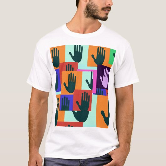 Open hand-symbool t-shirt (Voorkant)