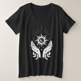 Open Handen Zon en Maan Vibes T-Shirt