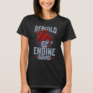 Open Hart Chirurgie Overlevende Rebuild Engine Squ T-shirt