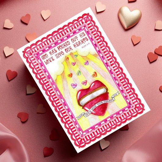 Open hart Inspirerend Briefkaart