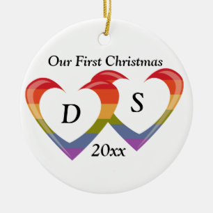 Open hart keramisch ornament
