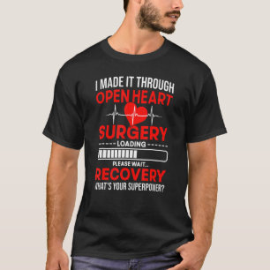 Open hart Survivor CHD Awareness Heart S T-shirt