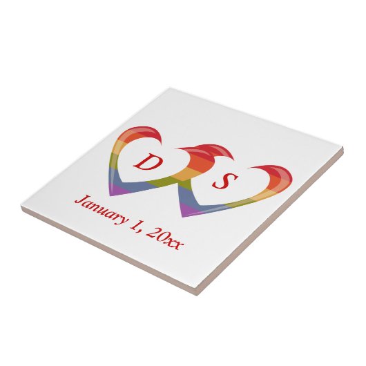 Open hart tegeltje (Zijkant)