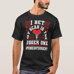 Open hartchirurgie Bypass Awareness Heart waar je  T-shirt