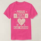 Open hartchirurgie CHD Transplant mama van een har T-shirt (Design voorkant)