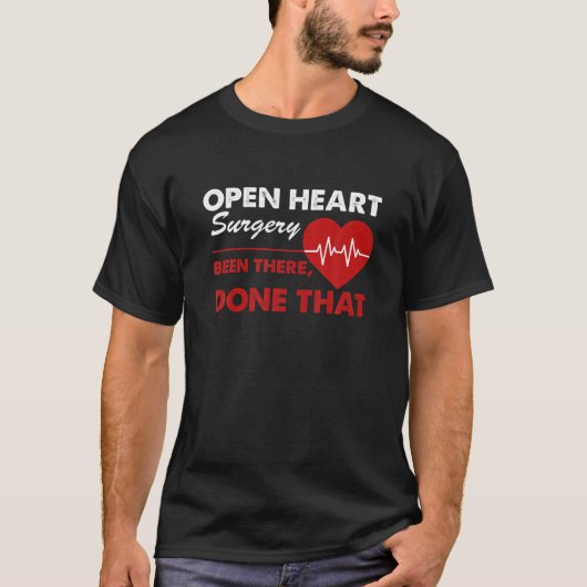 Open hartchirurgie Kunst Funny Quote Heart Attenti T-shirt (Voorkant)