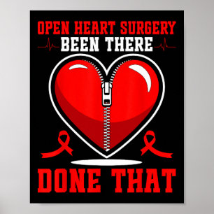 Open hartchirurgie Patiënten hartziekte Awarenes Poster