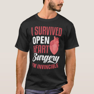 Open hartchirurgie Survivor Warrior Bypass Heart T-shirt