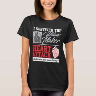 Open hartchirurgie Survivor Widow Maker Heart Atta T-shirt