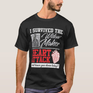 Open hartchirurgie Survivor Widow Maker Heart Atta T-shirt