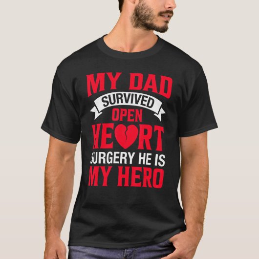 Open hartchirurgie Survivor's pap Hartchirurgie T-shirt (Voorkant)