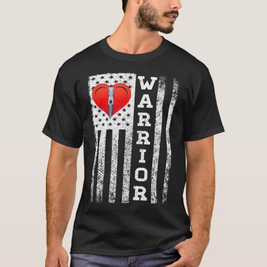Open hartchirurgie Warrior Gift for Heart Patiënte T-shirt (Voorkant)