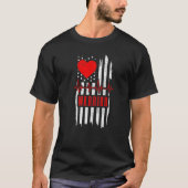 Open hartchirurgie Warrior patriottische transplan T-shirt (Voorkant)