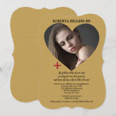 Open Heart Gold Photo Graduation Invitation (Devant / Derrière)