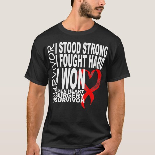 Open Heart Surgery Bypass Recovery Tshirt - Surviv (Devant)